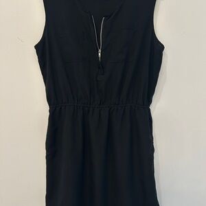 Apt. 9 Black Sleeveless Zip-Front Mini Dress